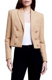 Lx27AGENCE Inez Cotton Blend Crop Blazer at Nordstrom