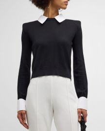 Lx27Agence April Poplin Collar Pullover Top at Neiman Marcus