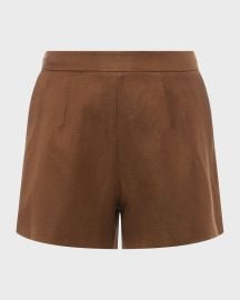 Lx27Agence Ashton Linen Shorts at Neiman Marcus