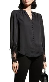 Lx27Agence Ava Lace-Cuff Blouse at Neiman Marcus