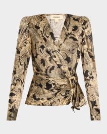 Lx27Agence Bensen Wrap Blouse at Neiman Marcus