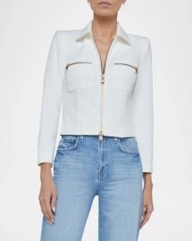 Lx27Agence Calianna Zip-Front Shacket at Neiman Marcus