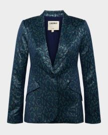 Lx27Agence Chamberlain Multi Leopard Jacquard Blazer at Neiman Marcus