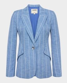Lx27Agence Chamberlain Pinstripe Single-Breasted Blazer at Neiman Marcus
