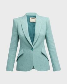 Lx27Agence Chamberlain Single-Breasted Wool-Blend Blazer at Neiman Marcus