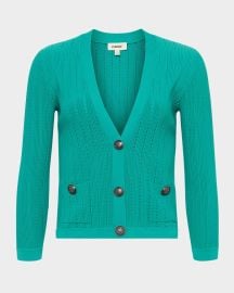 Lx27Agence Irvin Pointelle Cropped Cardigan at Neiman Marcus