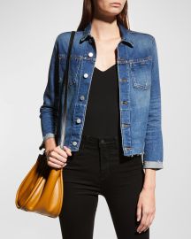 Lx27Agence Janelle Slim Raw-Edge Jacket at Neiman Marcus