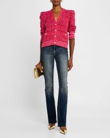 Lx27Agence Jenni Knit Three-Quarter Sleeve Cardigan at Neiman Marcus