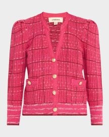 Lx27Agence Jenni Knit Three-Quarter Sleeve Cardigan at Neiman Marcus