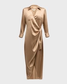 Lx27Agence Kadi Wrap Silk Maxi Dress at Neiman Marcus