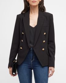 Lx27Agence Kenzie Double-Breasted Blazer Jacket at Neiman Marcus