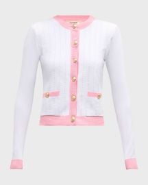 Lx27Agence Leon Knit Crewneck Cardigan at Neiman Marcus