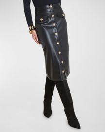 Lx27Agence Milan Faux Leather Midi Skirt at Neiman Marcus