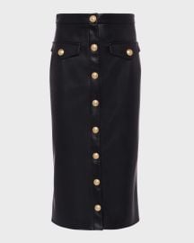 Lx27Agence Milan Faux Leather Midi Skirt at Neiman Marcus