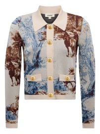 Lx27Agence Osiris Jacquard Cardigan Neutrals at Farfetch
