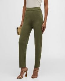 Lx27Agence Saskia Straight Knit Pants at Neiman Marcus