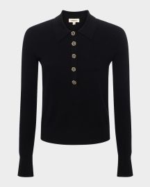 Lx27Agence Sterling Jewel-Button Sweater at Neiman Marcus