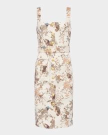 Lx27Agence Tapestry Jungle Idy Button-Front Tank Dress at Neiman Marcus