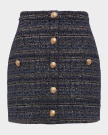 Lx27Agence Zander Metallic Tweed Mini Skirt at Neiman Marcus