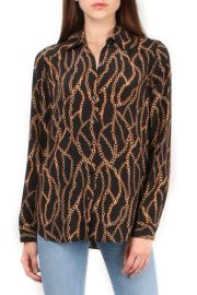 Lx27agence Nina Long Sleeve Blouse - Black Multi Chain Garmentory at Garmentory