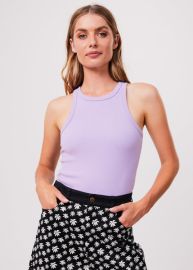 Lydia - Women39s Hemp Ribbed Singlet - Orchid - Afends US at Afends