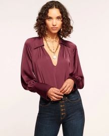 Lyla Blouse in Cabernet at Ramy Brook