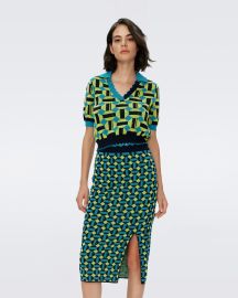 Lyla Knit Jacquard Skirt Diane von Furstenberg at Diane von Furstenberg