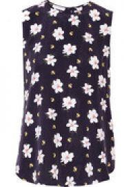 Lyle floral-print washed-silk tank at The Outnet