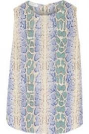 Lyle snake-print wash silk top at The Outnet