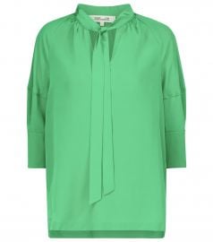 Lynn silk cr  pe de chine blouse at Mytheresa