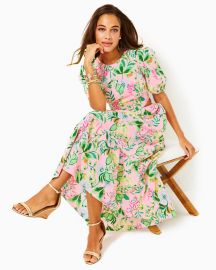 Lyssa Cotton Midi Dress Lilly Pulitzer at Lilly Pulitzer