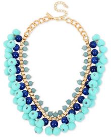 M  Haskell for INC International Concepts Gold-Tone Stone   Pom-Pom Statement Necklace  Created for Macy s at Macys