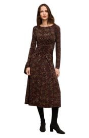 M.M.LaFleur Johnna Printed Jersey Ruched Dress at Nordstrom