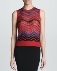 M Missoni Bias Plaid Knit Tank at Neiman Marcus