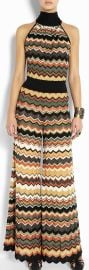 M Missoni Chevron Halter Neck Jumpsuit at The Outnet