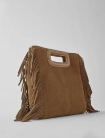 M bag in suede leather Brown For Women at Maje