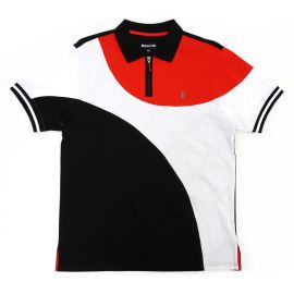 M201 Monogram Polo Shirt - WhiteBlack  at Makobi