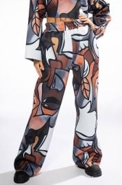 MAIN SQUEEZE REVERSIBLE PRINTED SCUBA WIDE LEG JOGGER at Akira