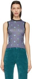 MAISIE WILEN Purple & Green Muscle Beach Tank Top at ssense