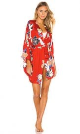 MAISON DU SOIR Tokyo Robe in Red Floral from Revolve com at Revolve