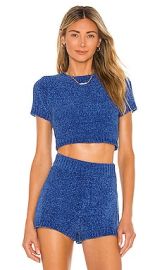 MAJORELLE Denitza Chenille Top in Blue at Revolve