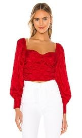 MAJORELLE Emily Top in Red at Revolve