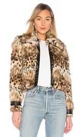 MAJORELLE Kaelyn Coat in Snow Leopard from Revolve com at Revolve