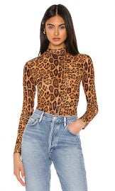 MAJORELLE Stevie Bodysuit in Tan Leopard from Revolve com at Revolve