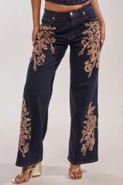 MALIBU EMBELLISHED WIDE LEG DENIM AKIRA at Akira