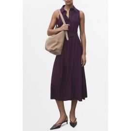 MANGO Belted Sleeveless Shirtdress at Nordstrom
