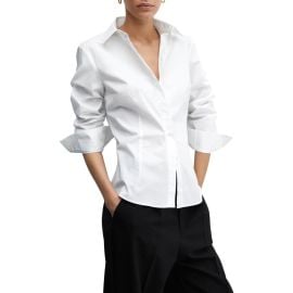 MANGO Cotton Button-Up Shirt at Nordstrom