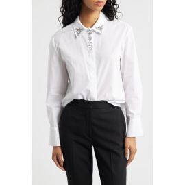 MANGO Crystal Button Up Shirt at Nordstrom