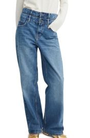 MANGO Double Waist Straight Leg Jeans at Nordstrom