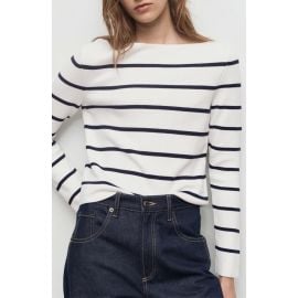 MANGO Fine Knit Boat Neck Sweater at Nordstrom